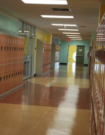 Image of a school hallway.